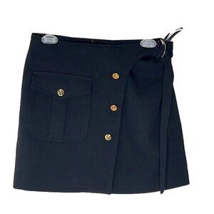 🆕 TISSU Black Belt Skirt MADE IT FRANCE Size T40